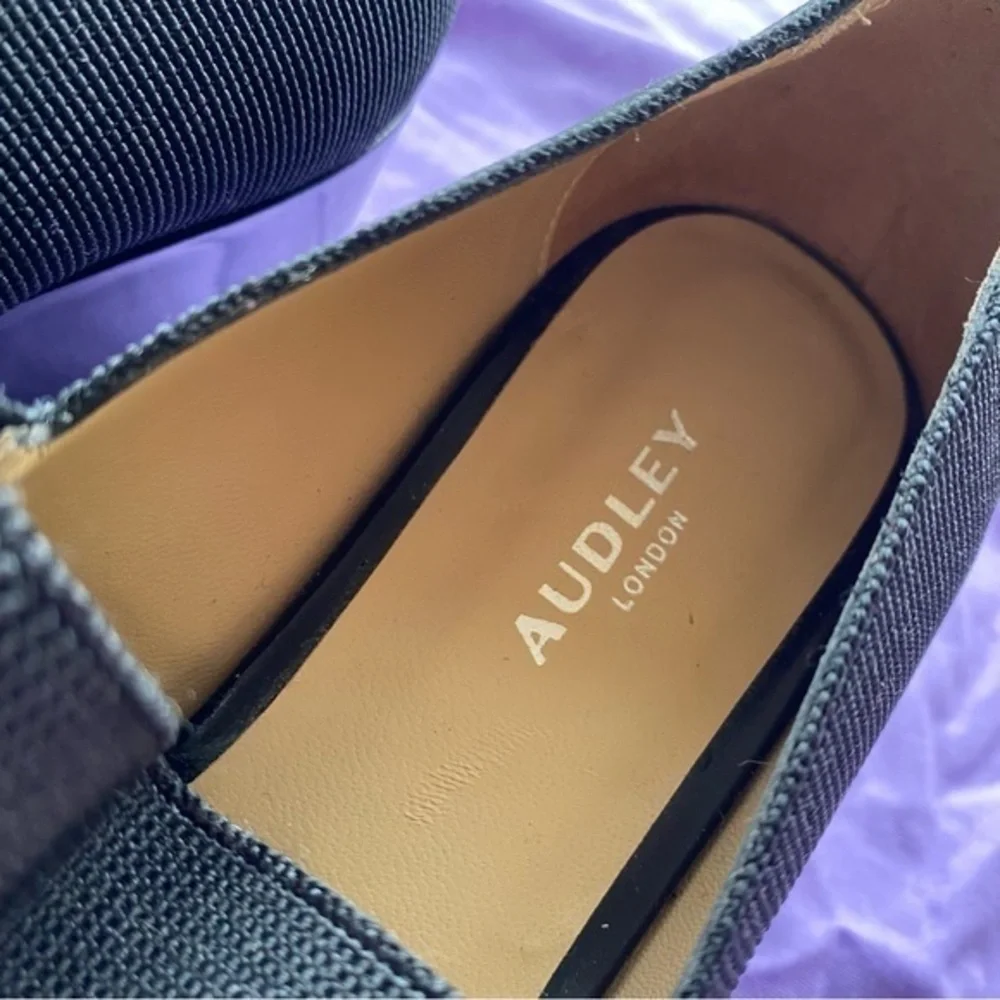 Audley London Black Wedges